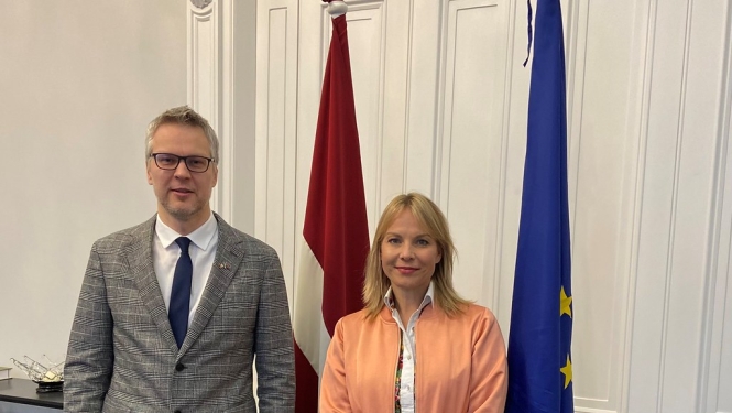 The world-famous opera singer Elīna Garanča is visiting the embassy in Dublin