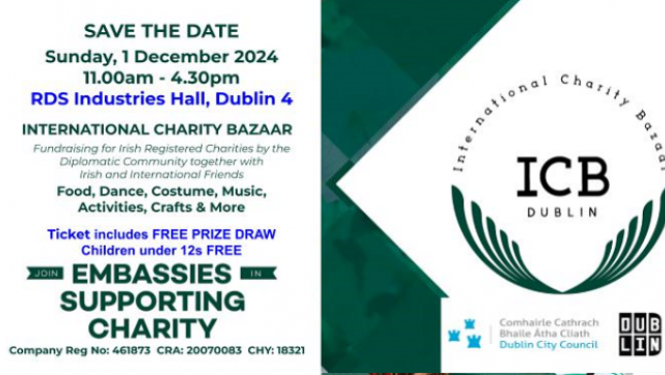 Aicinājums dalībai International Charity Bazaar (ICB), 2024.gada 1.decembrī Dublinā