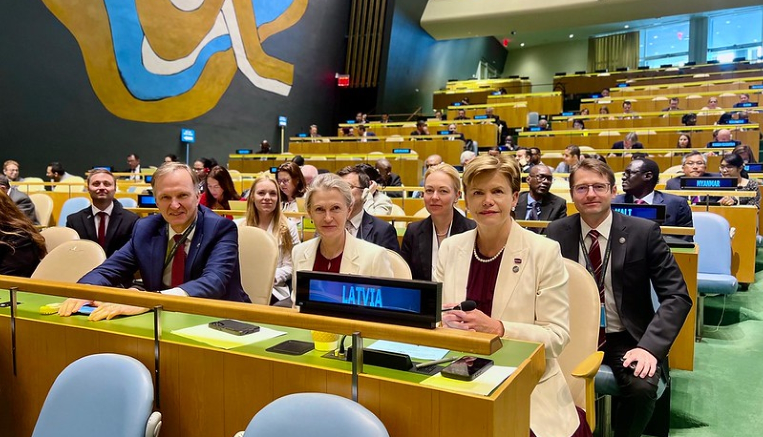 Ārlietu ministres Baibas Bražes vizīte Ņujorkā, ASV: Latvijas ievēlēšana ANO Drošības padomē 2026.-2027. gada termiņam